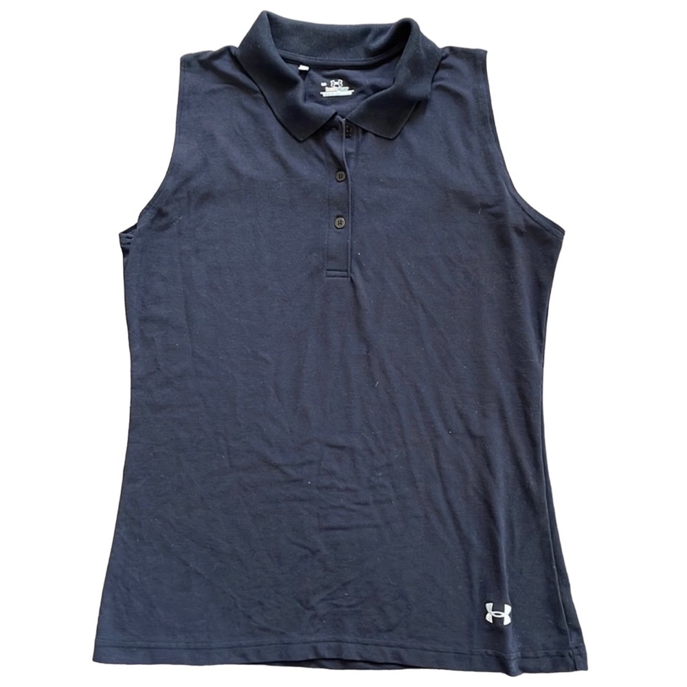 Under Armour Navy Sleeveless Polo Top